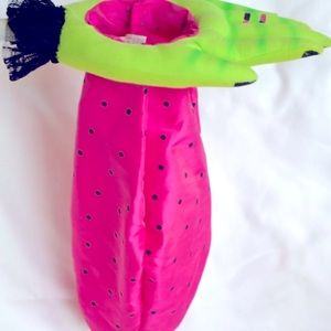 Halloween Children Candy  Treat or Trick Beautiful Bag With Wood Stick